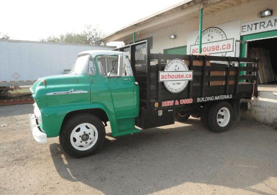 A photo of our delivery truck parked out back.